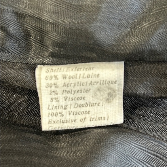 Women/Mens Charcoal Trench Coat made in Romania with wool, unisex - Picture 3 of 12